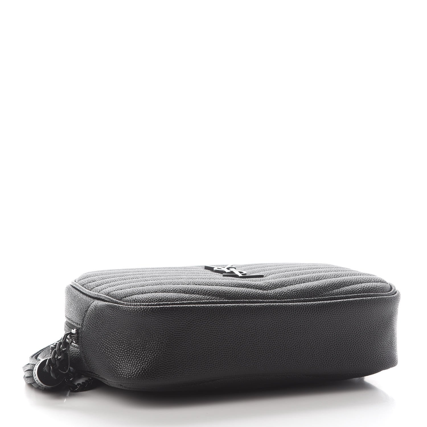 Saint Laurent Grain De Poudre Matelasse Monogram Mini Lou Camera Bag Black 4 of 8