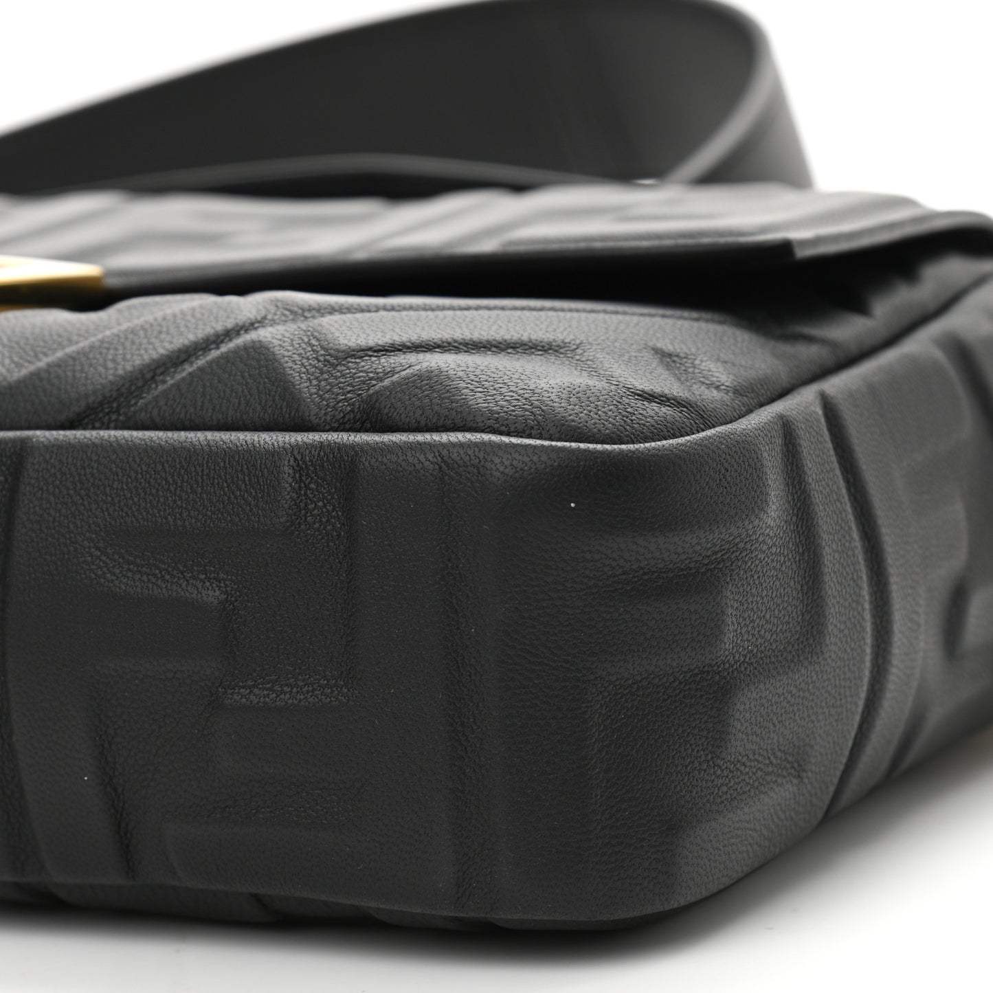 Nappa FF 1974 Embossed Baguette Black