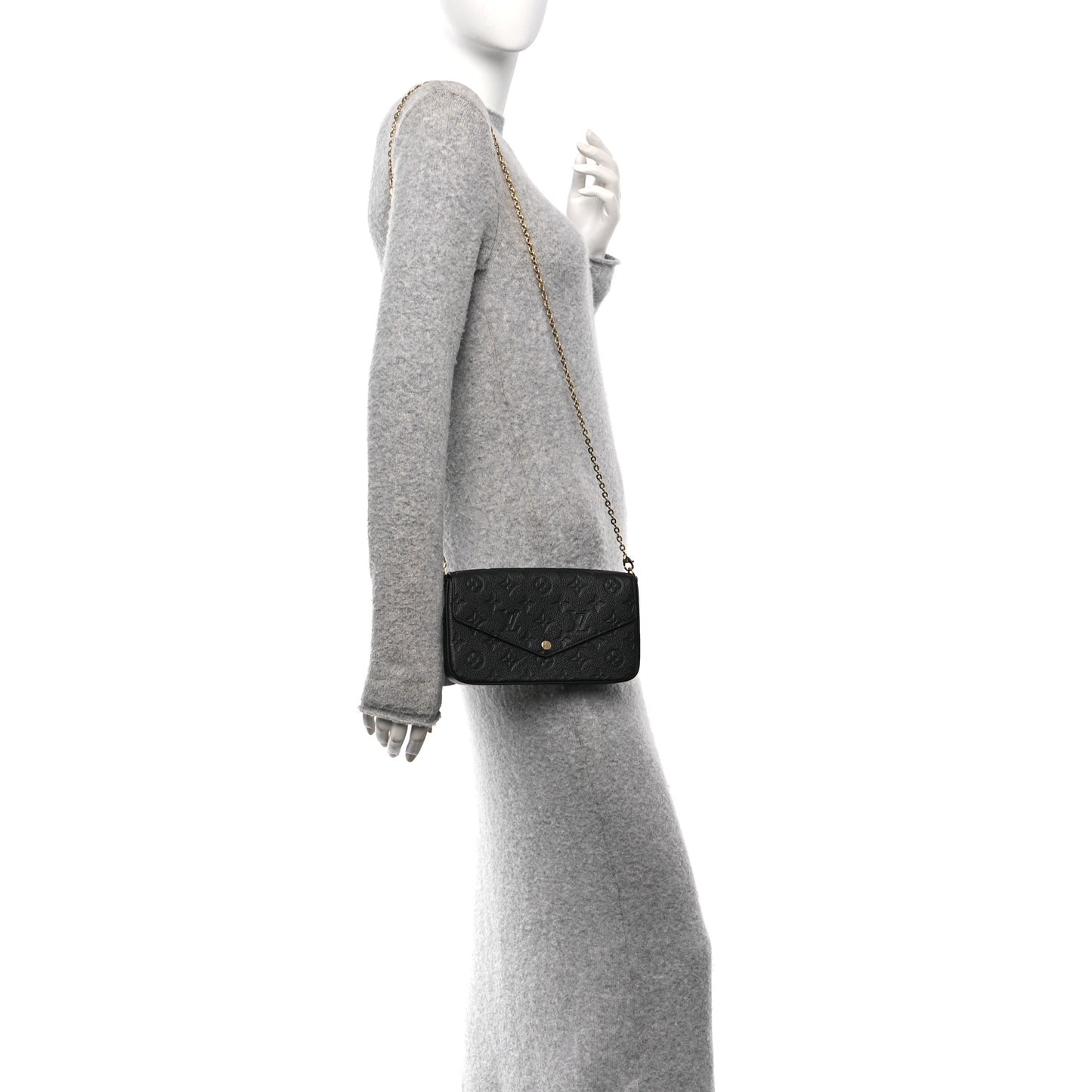 Empreinte Pochette Felicie Chain Wallet Black