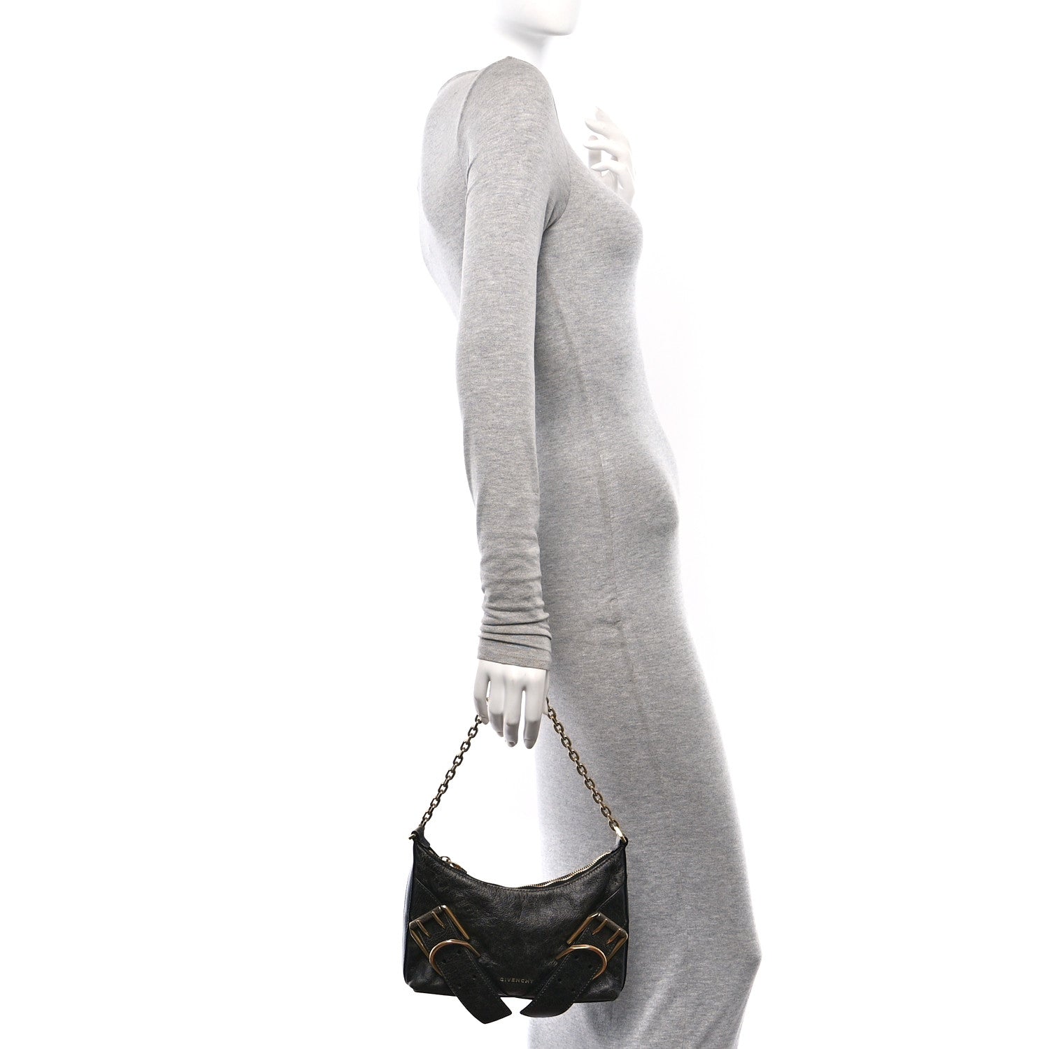 Givenchy Aged Calfskin Mini Voyou Boyfriend Party Bag Black 2 of 10