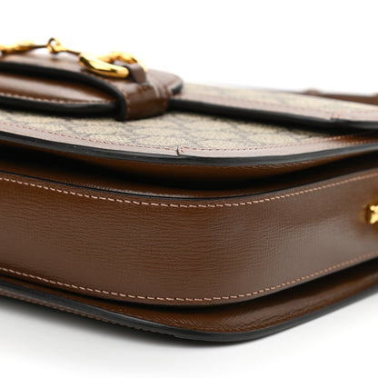 Gucci GG Supreme Monogram Horsebit 1955 Shoulder Bag Beige Brown Sugar 8 of 10