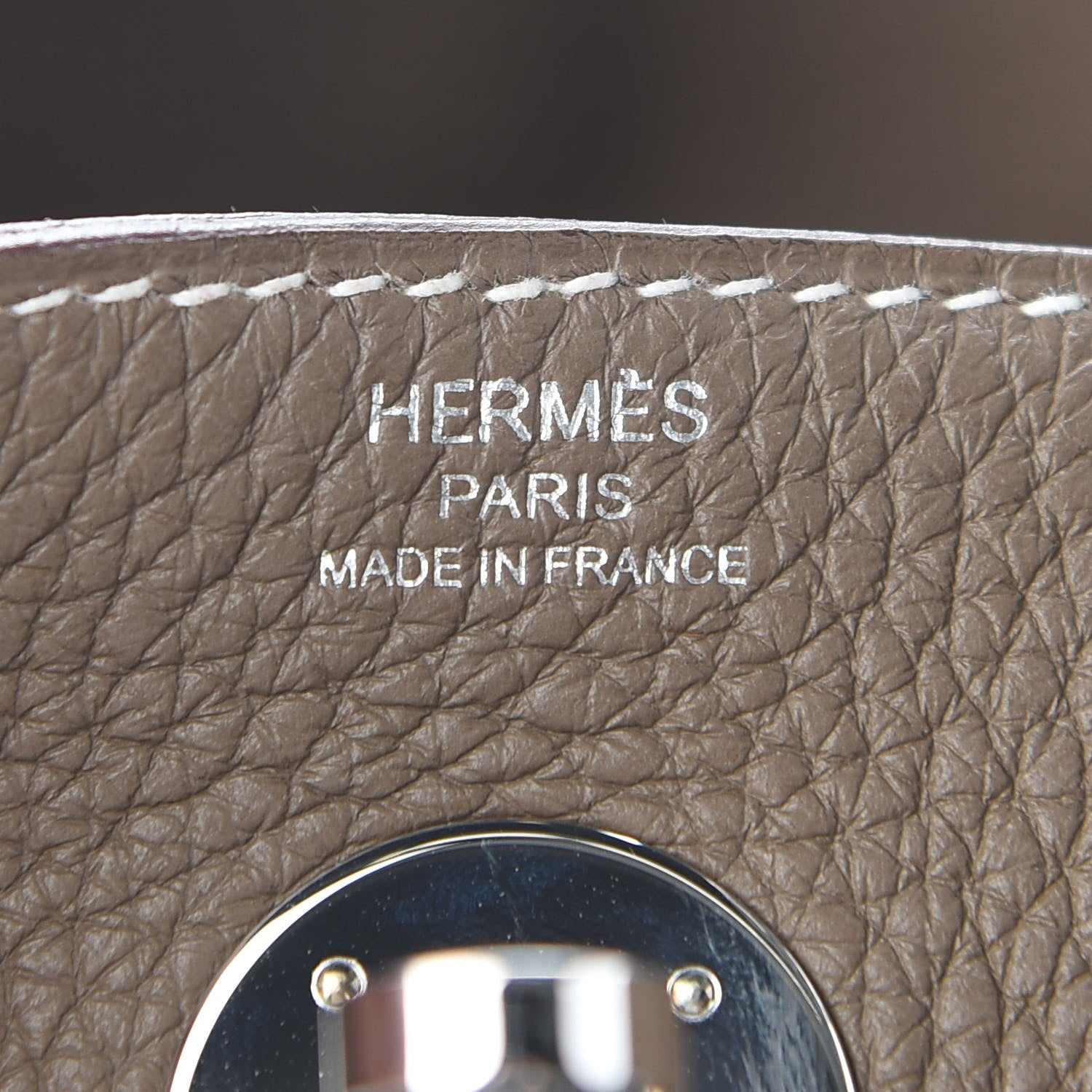 Hermes Taurillon Clemence Lindy 26 Etoupe 8 of 9