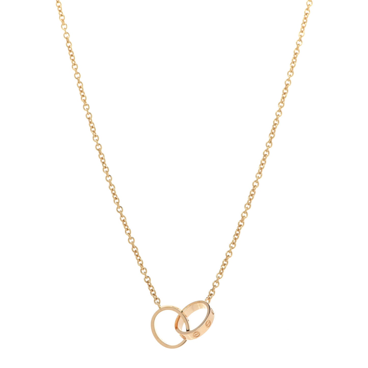 18K Yellow Gold Interlocking LOVE Necklace