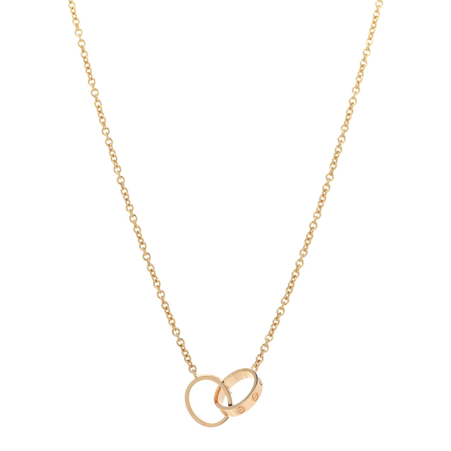 Cartier 18K Yellow Gold Interlocking LOVE Necklace 1 of 7
