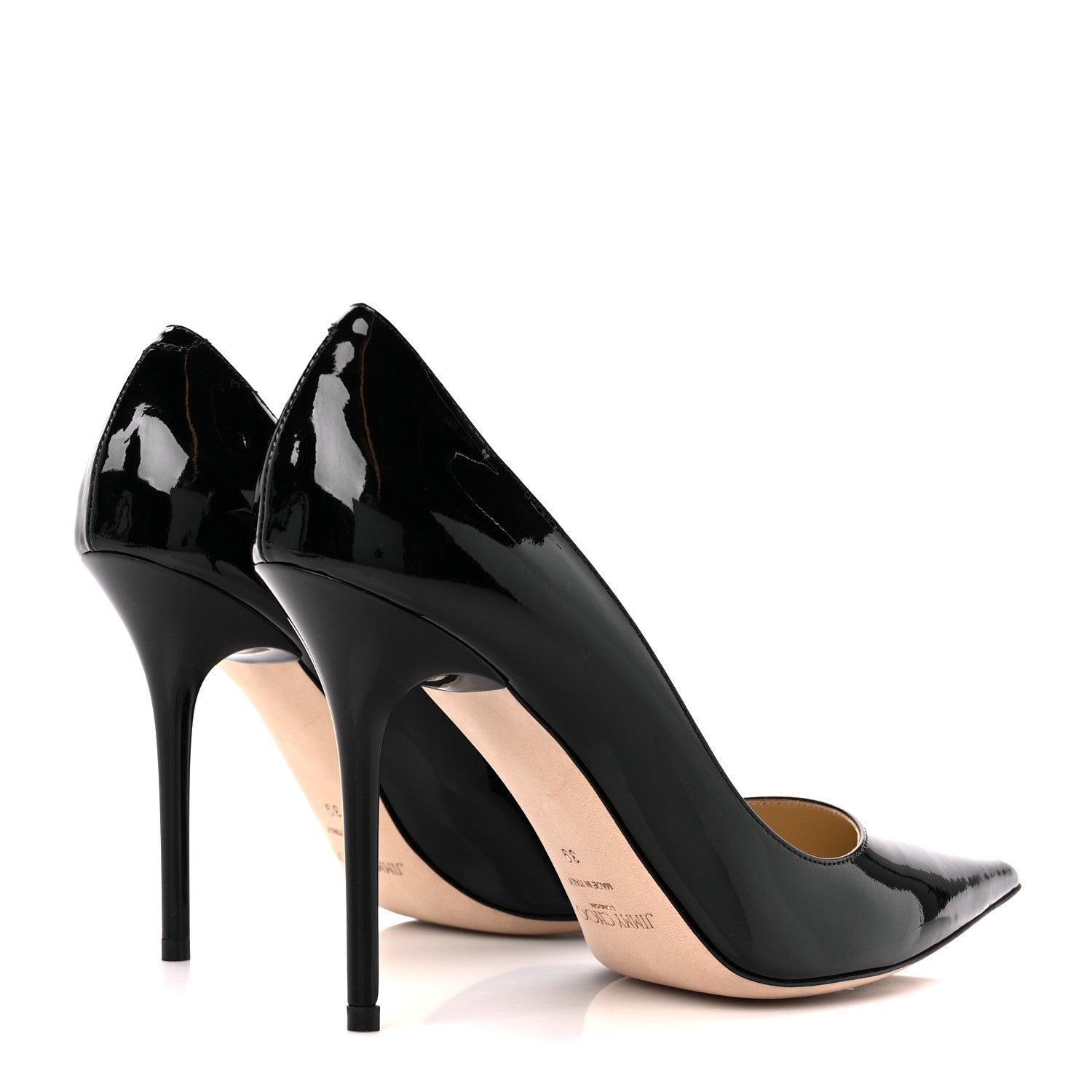 Jimmy Choo Patent Pointy Toe Abel Pumps 39 Black 4 of 8