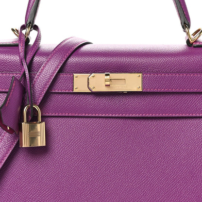 Hermes Epsom Horseshoe Kelly Sellier 28 Anemone Rose Poupre 8 of 11