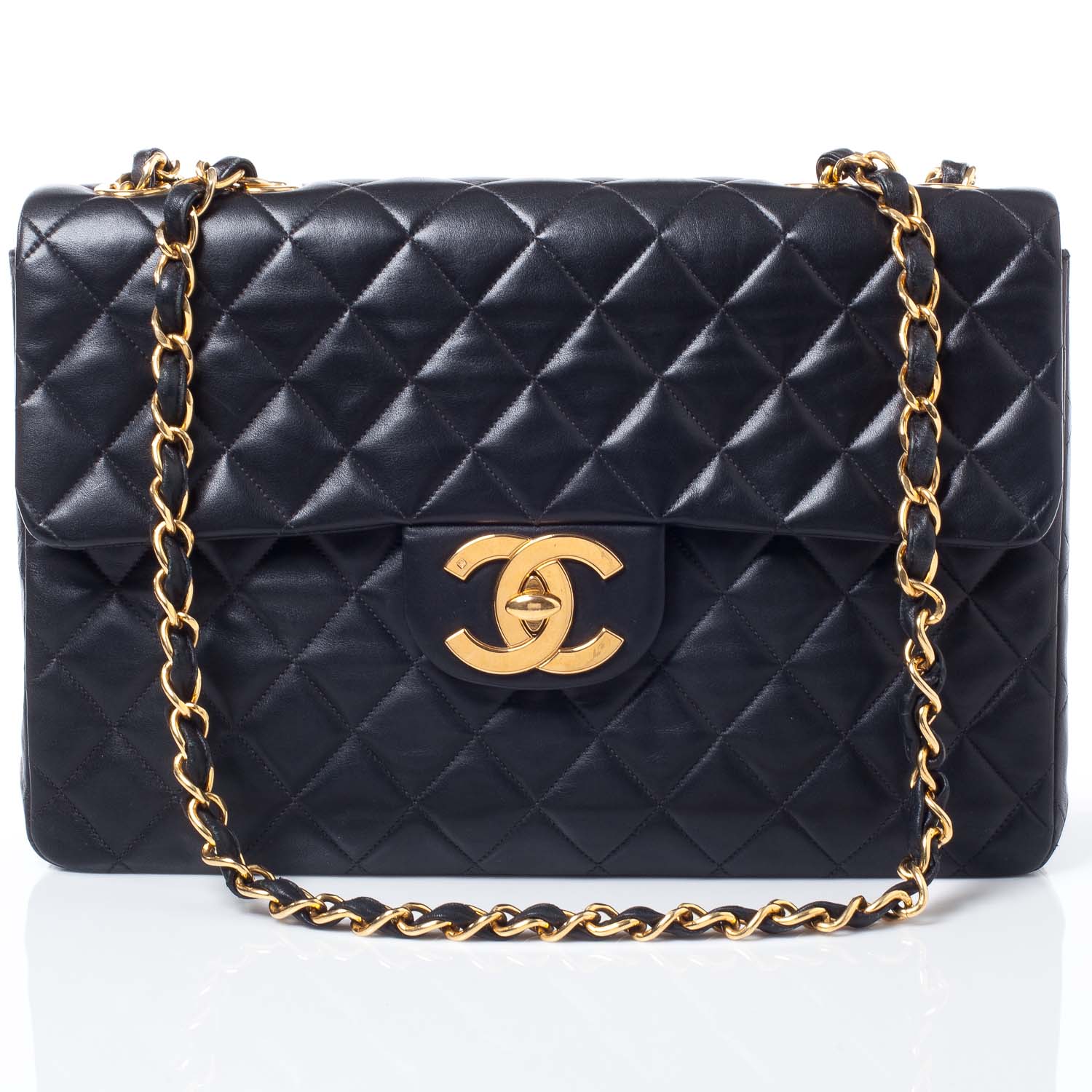 Chanel Lambskin XL Jumbo Flap Black 1 of 9