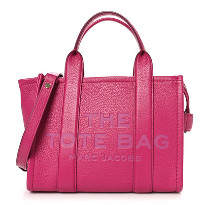 Marc Jacobs Grained Calfskin Small The Tote Bag Hot Pink 1 of 9