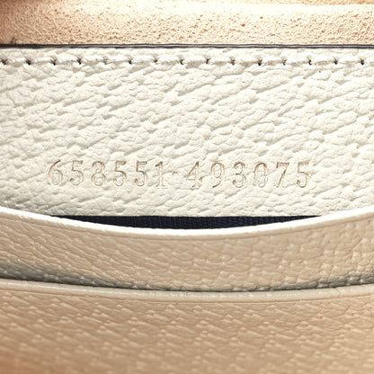 Gucci GG Supreme Monogram Textured Dollar Calfskin Web Mini Ophidia Half Moon Hobo Beige Ebony Mystic White 7 of 11