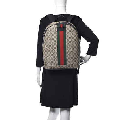 Gucci GG Supreme Monogram Web Dome Backpack Black 2 of 11