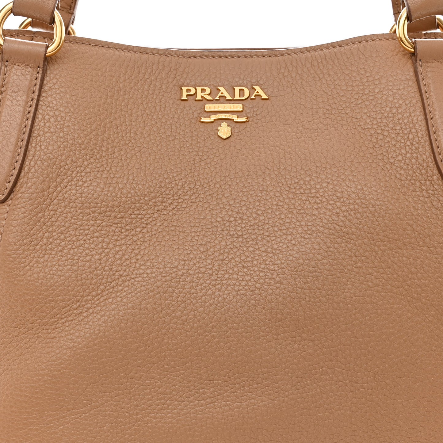 Vitello Daino Side Pocket Shoulder Bag Tote Sesamo