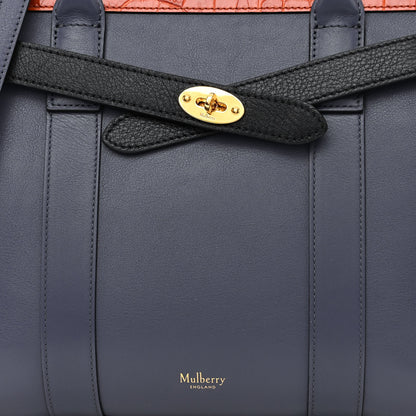 Mulberry Crocodile Embossed Calfskin Small Zipped Bayswater Blue Multicolor 8 of 10
