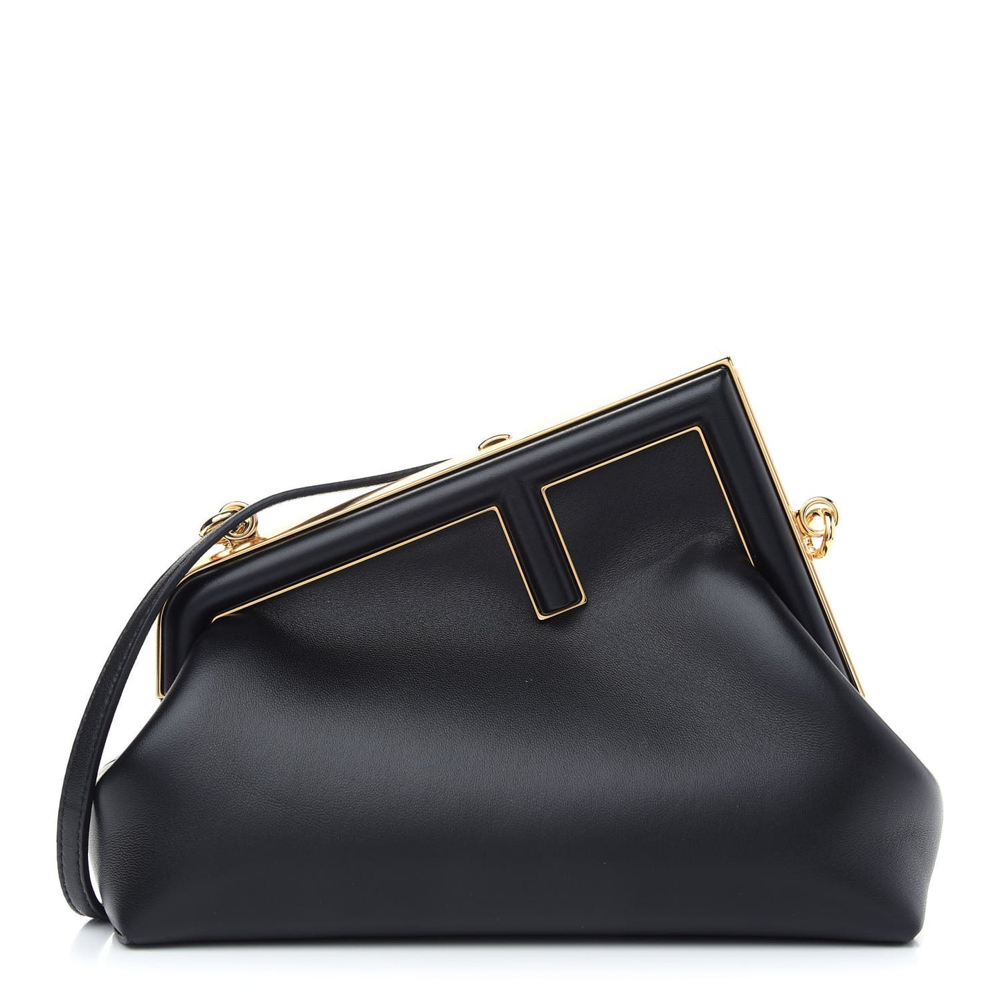Shiny Nappa Small Fendi First Black