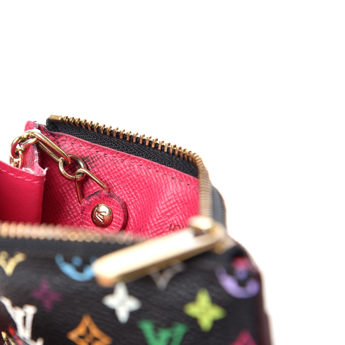 Monogram Multicolor Key Pouch Black Grenade