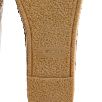 Saint Laurent Lambskin Monogram Espadrilles 35.5 Nude 7 of 10
