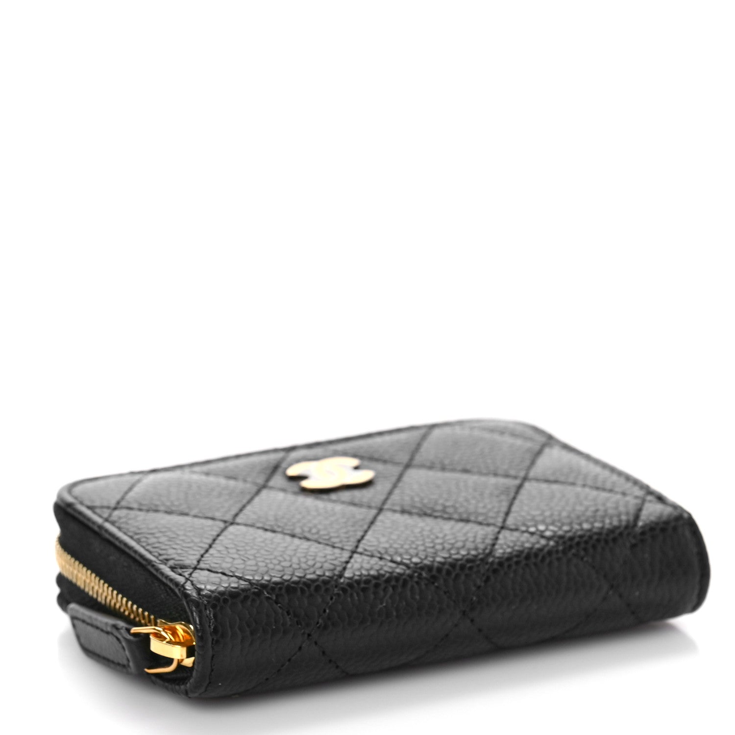 Chanel Caviar Quilted Zip Coin Purse Black 4 of 10