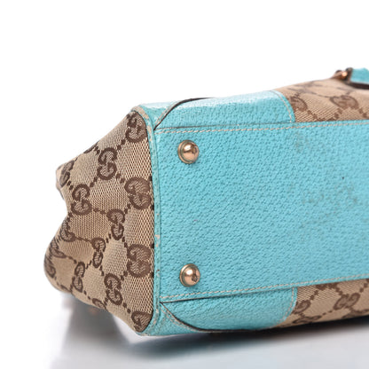 Gucci Monogram Calfskin Large Bardot Shoulder Bag Turquoise 6 of 10