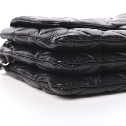 Chanel Lambskin Quilted 3 Accordion Flap Bag Black 8 of 12
