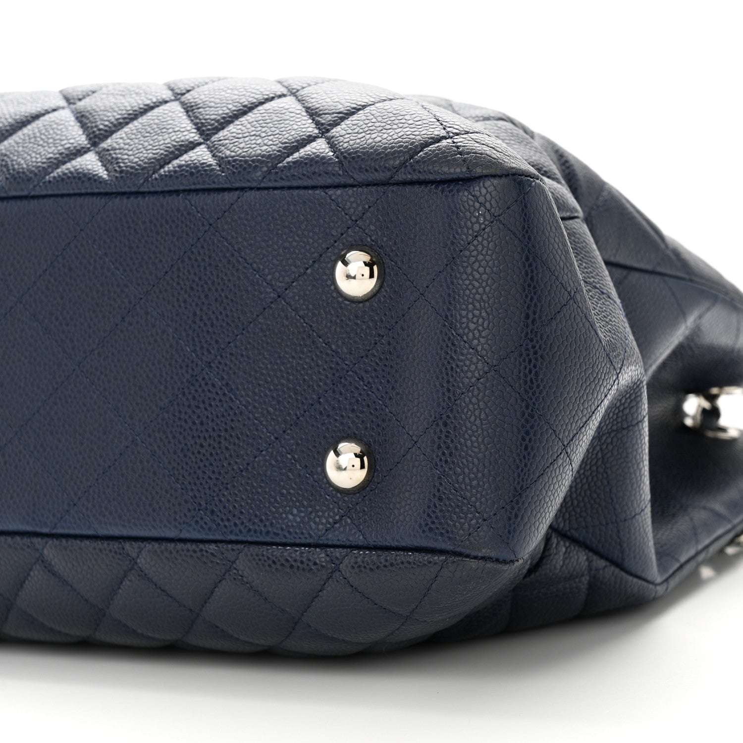 Chanel Caviar Quilted Flap Tote Navy Blue 10 of 12
