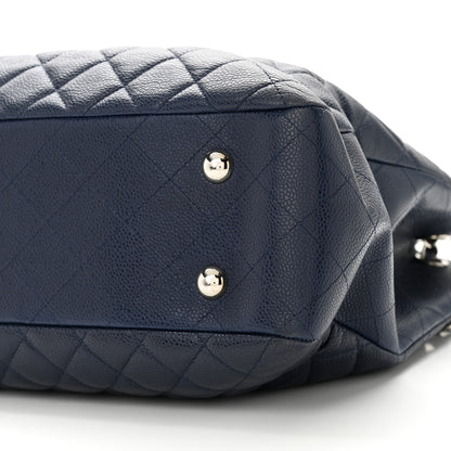 Chanel Caviar Quilted Flap Tote Navy Blue 10 of 12