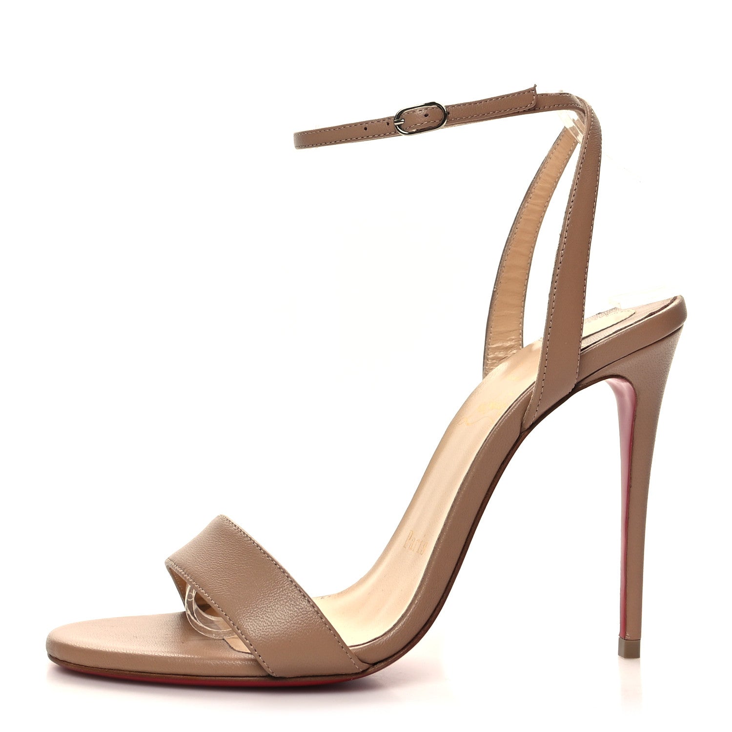 Christian Louboutin Nappa Loubi Girl 100 Sandals 36 Nude 1 of 8
