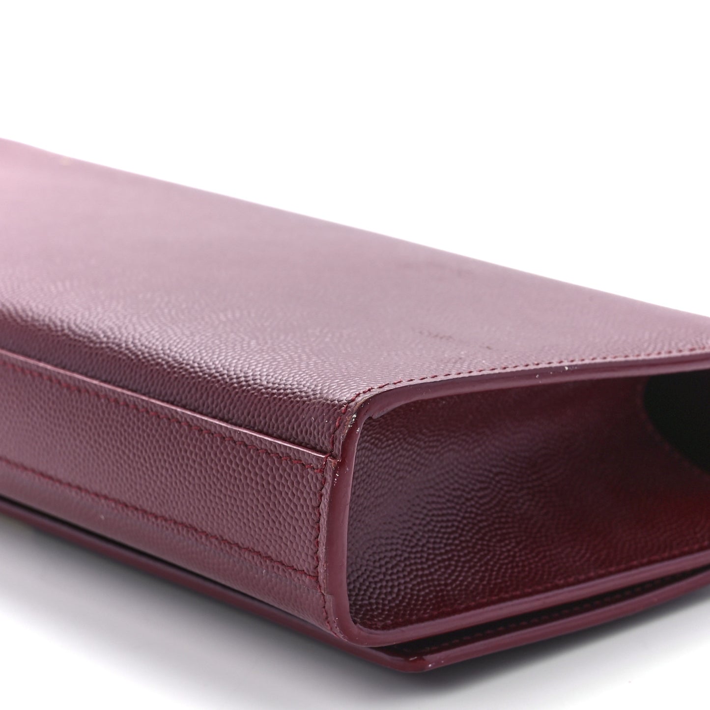 Grain De Poudre Classic Monogram Cassandre Clutch Dark Red