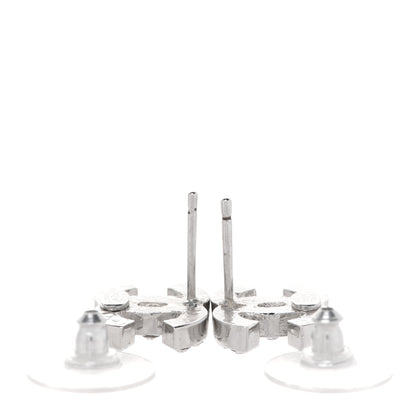 Chanel Crystal Mini Timeless CC Earrings Silver 3 of 5