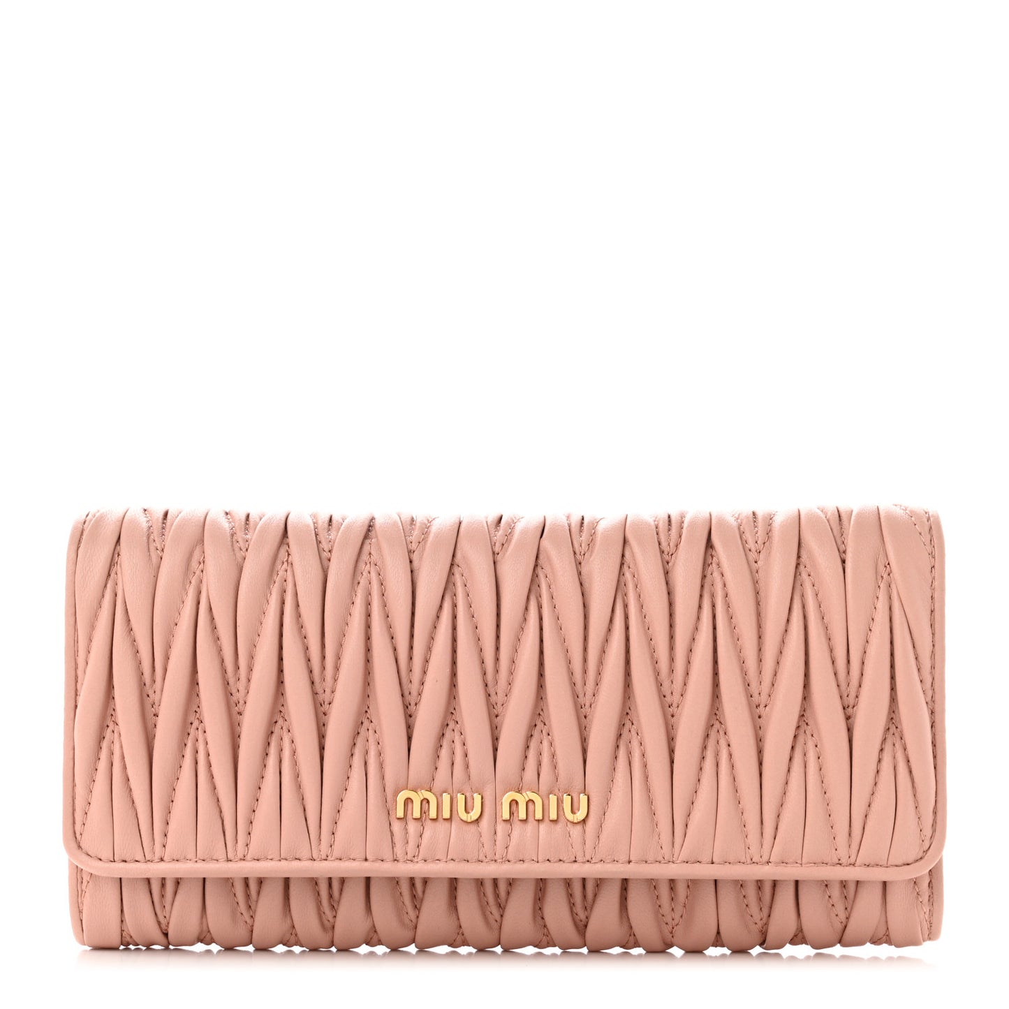 Nappa Matelasse Flap Wallet Orchidea