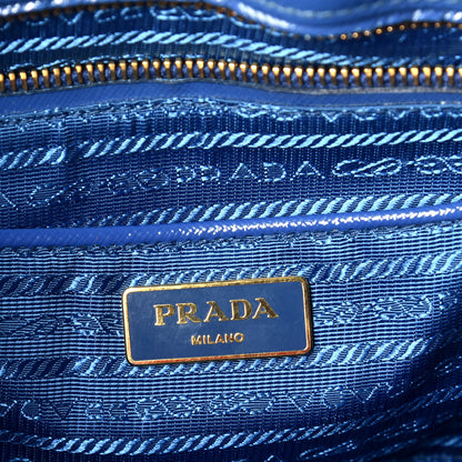 Prada Saffiano Vernice Shopping Tote Azzurro 7 of 10