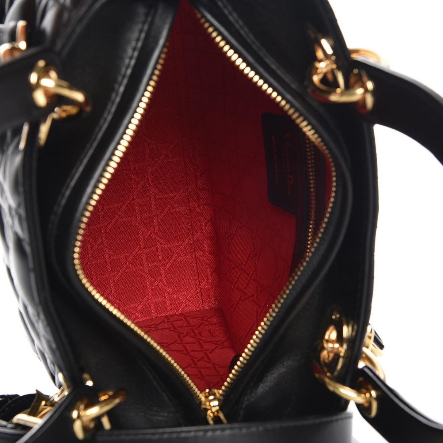 Lambskin Cannage Medium Lady Dior Black