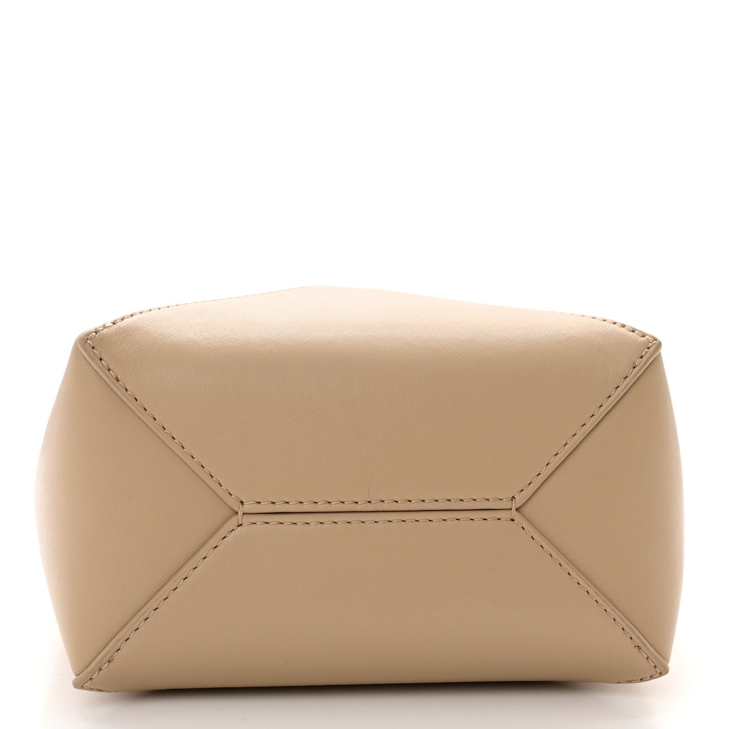 Shiny Calfskin Mini Puzzle Fold Tote Soft White Paper Craft