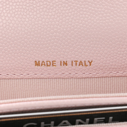 Chanel Caviar Quilted Crystal CC Flap Card Holder Pink 6 of 8