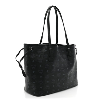 MCM Grained Calfskin Visetos Medium Liz Reversible Shopper Tote Black 5 of 16