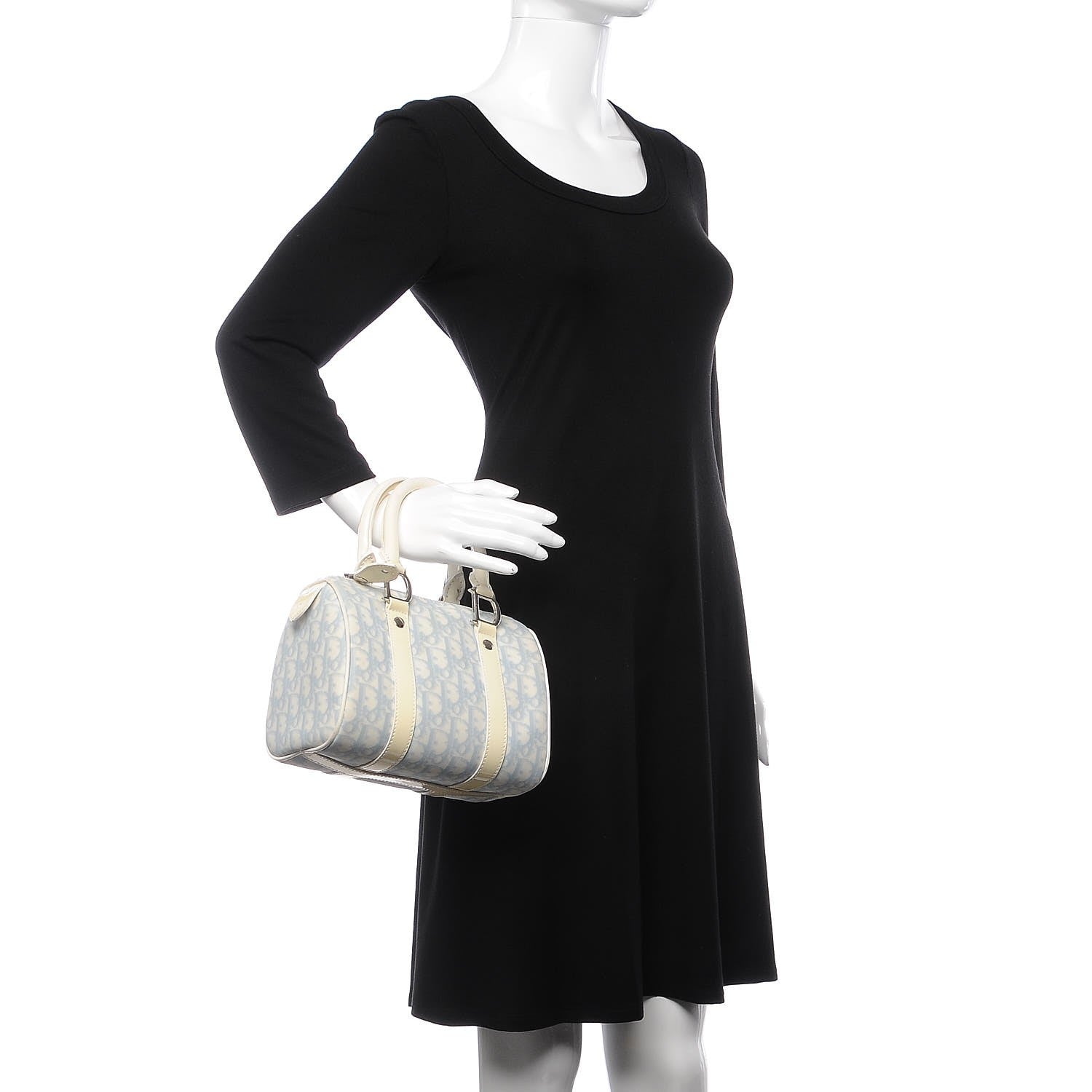 Christian Dior Monogram Mini Boston Blue 2 of 19