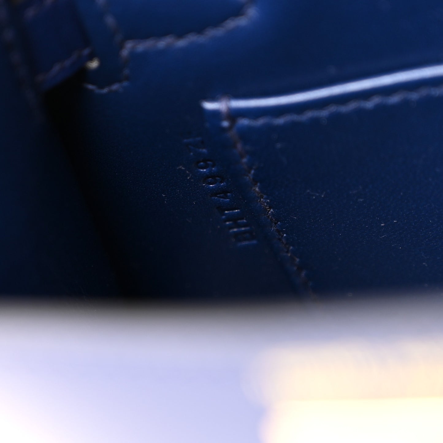 Tadelakt Mini Kelly Sellier 20 Bleu Saphir