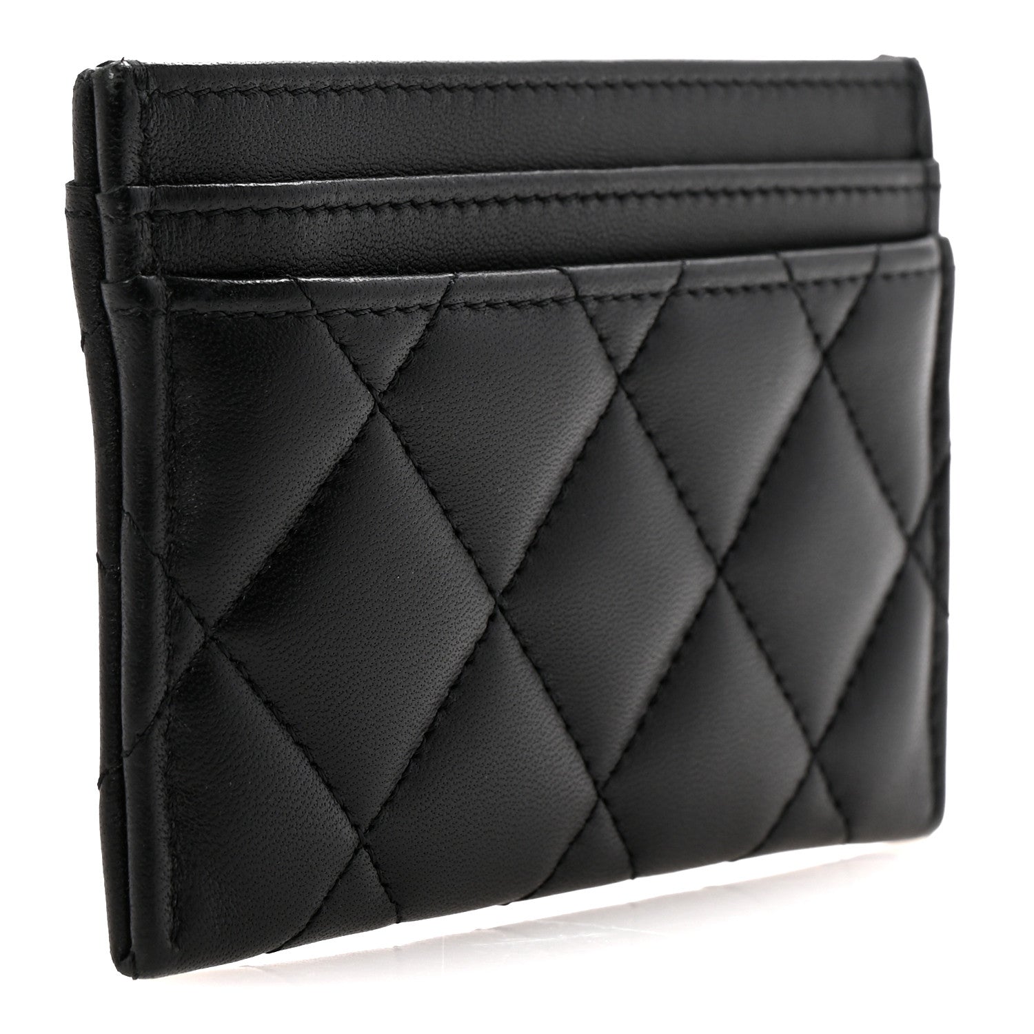 Chanel Lambskin Quilted Card Holder Black 6 of 22