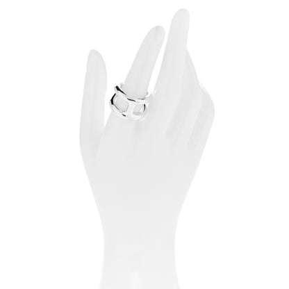 Hermes Sterling Silver PM Osmose Ring 53 6.5 2 of 6