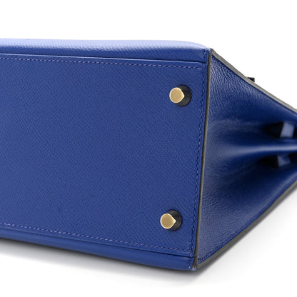 Hermes Epsom Kelly Sellier 28 Bleu Electrique 10 of 12