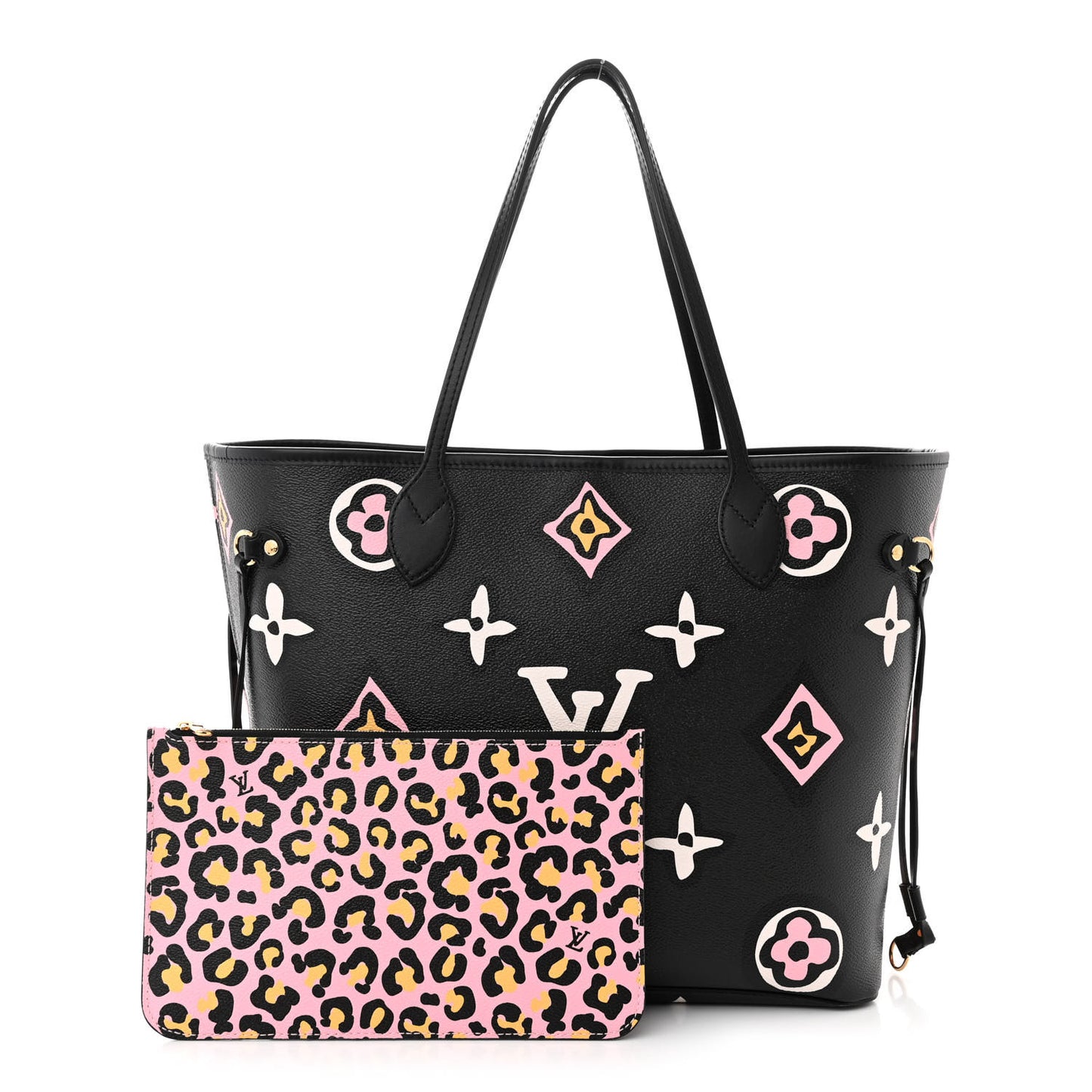 Monogram Giant Wild at Heart Neverfull MM Black