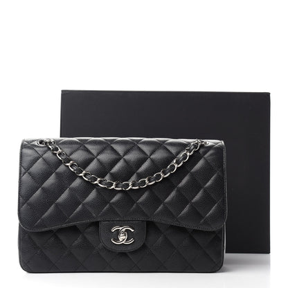 Chanel Caviar Quilted Jumbo Double Flap Black 19 of 19