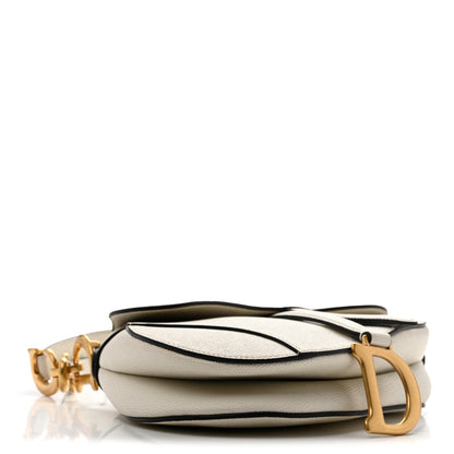Christian Dior Grained Calfskin Saddle Bag With Strap Latte 6 of 29