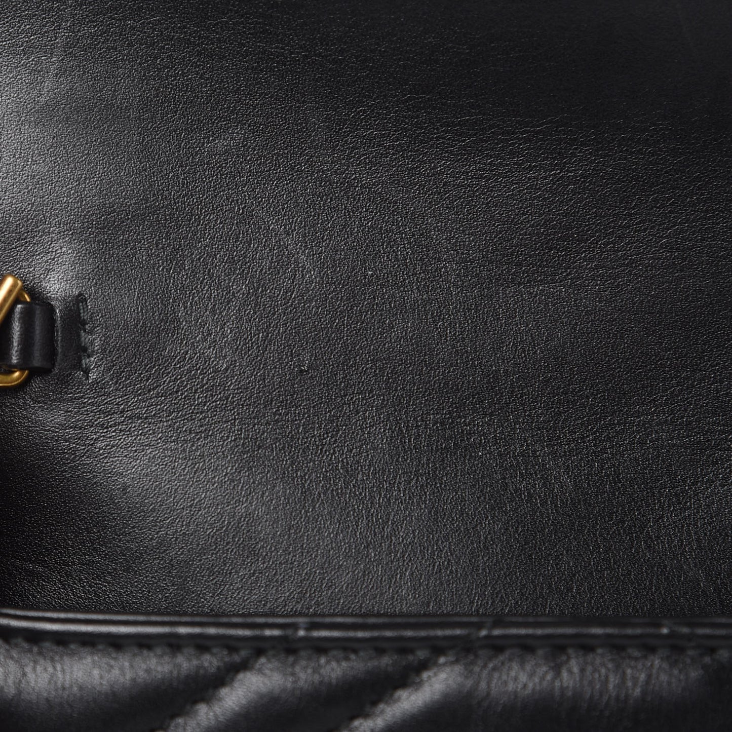 Calfskin Matelasse Super Mini GG Marmont Shoulder Bag Black