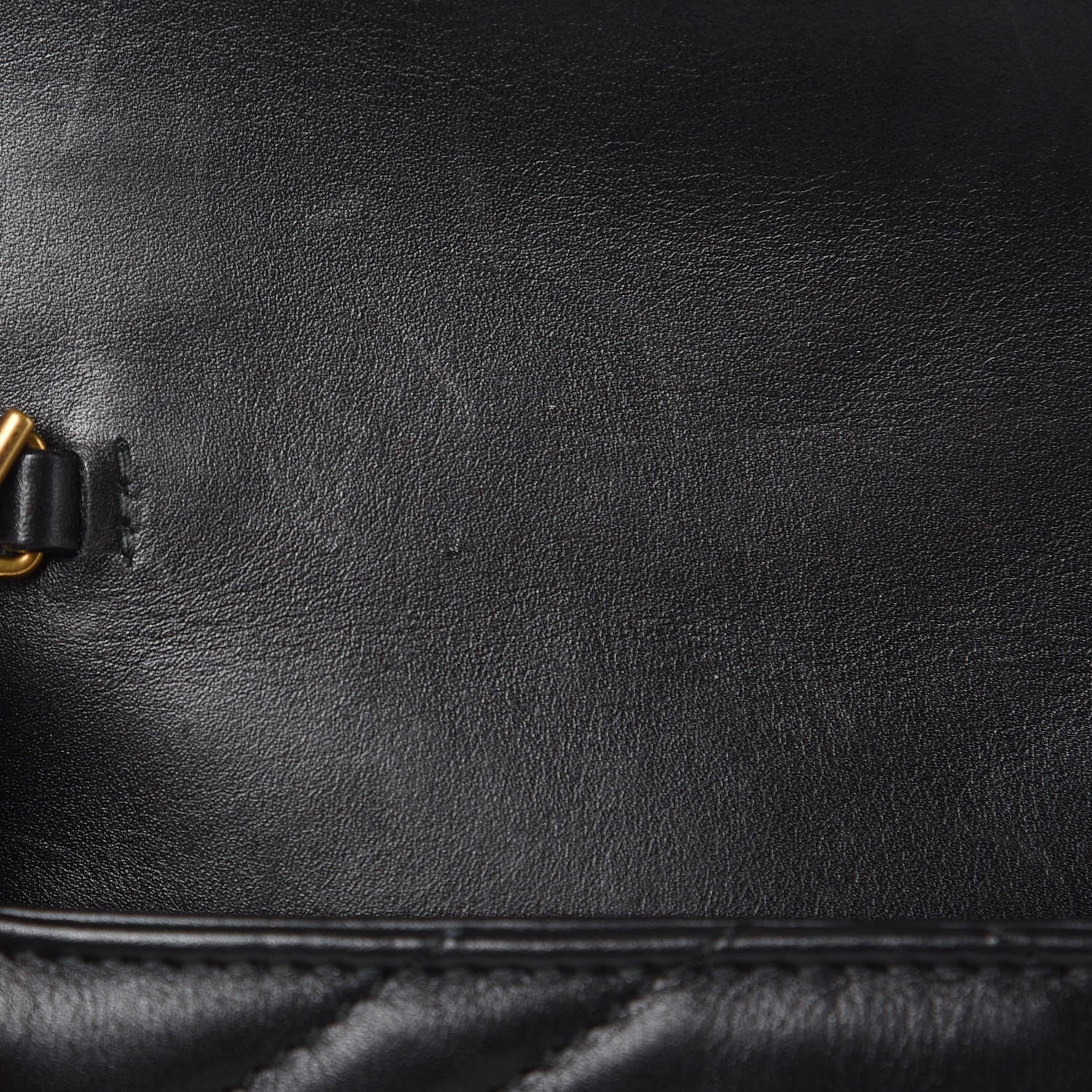 Gucci Calfskin Matelasse Super Mini GG Marmont Shoulder Bag Black 14 of 15