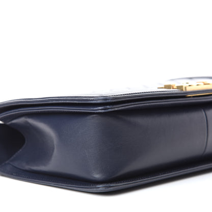 Chanel Lambskin Quilted New Medium Boy Flap Navy 8 of 9