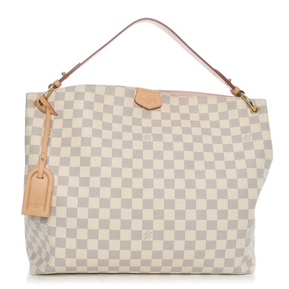 Louis Vuitton Damier Azur Graceful MM Rose Ballerine 1 of 10