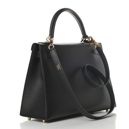 Hermes Epsom Kelly Sellier 28 Black 3 of 11