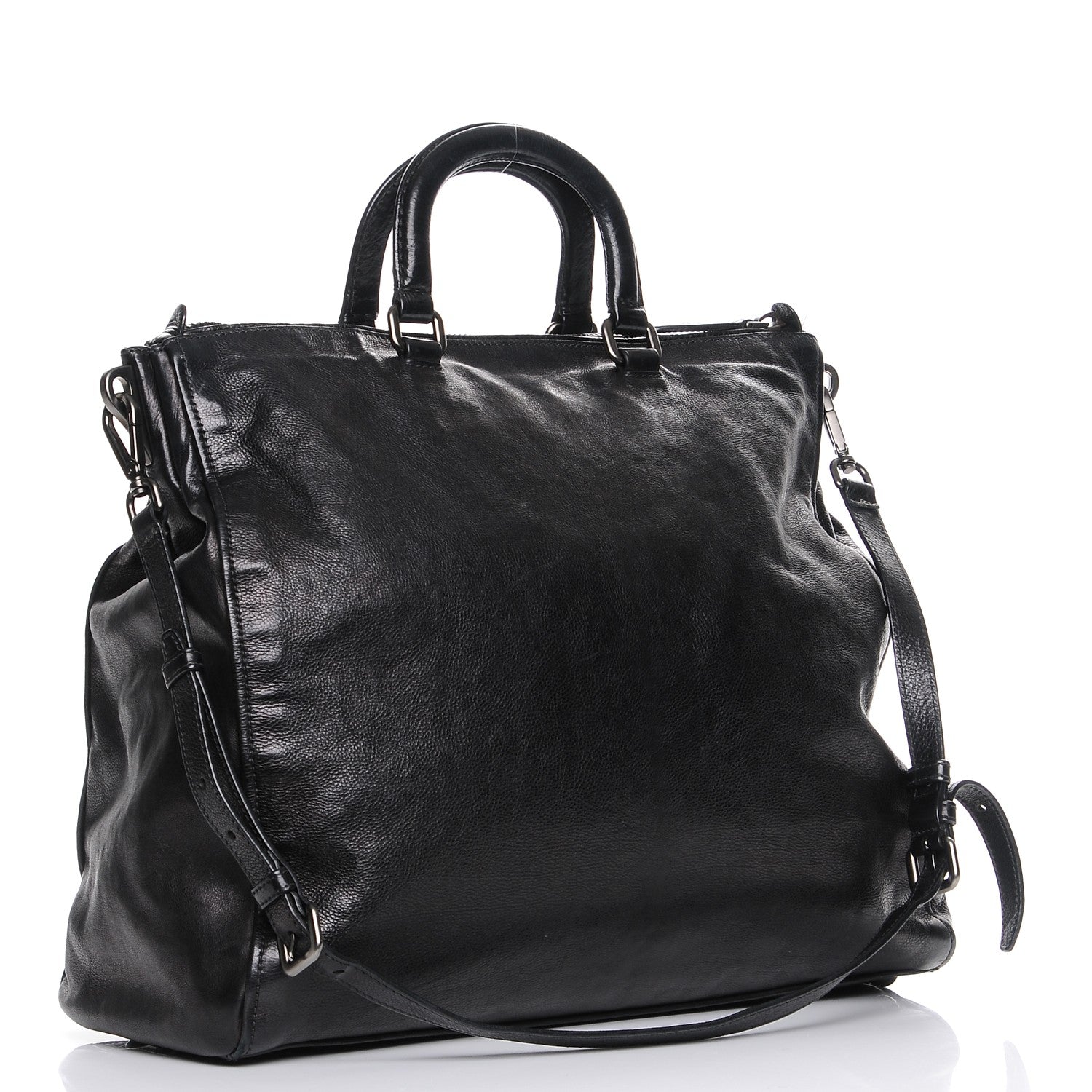 Prada Glace Calf Shopping Tote Nero Black 4 of 11