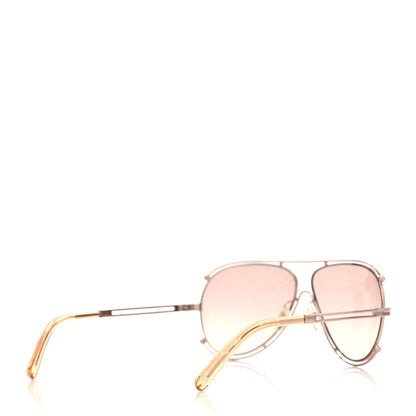 Chloe Metal Aviator Sunglasses CE121S Pink 4 of 6