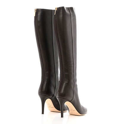 Jimmy Choo Grained Calfskin Paloma Tall Boots 37.5 Brown 4 of 6