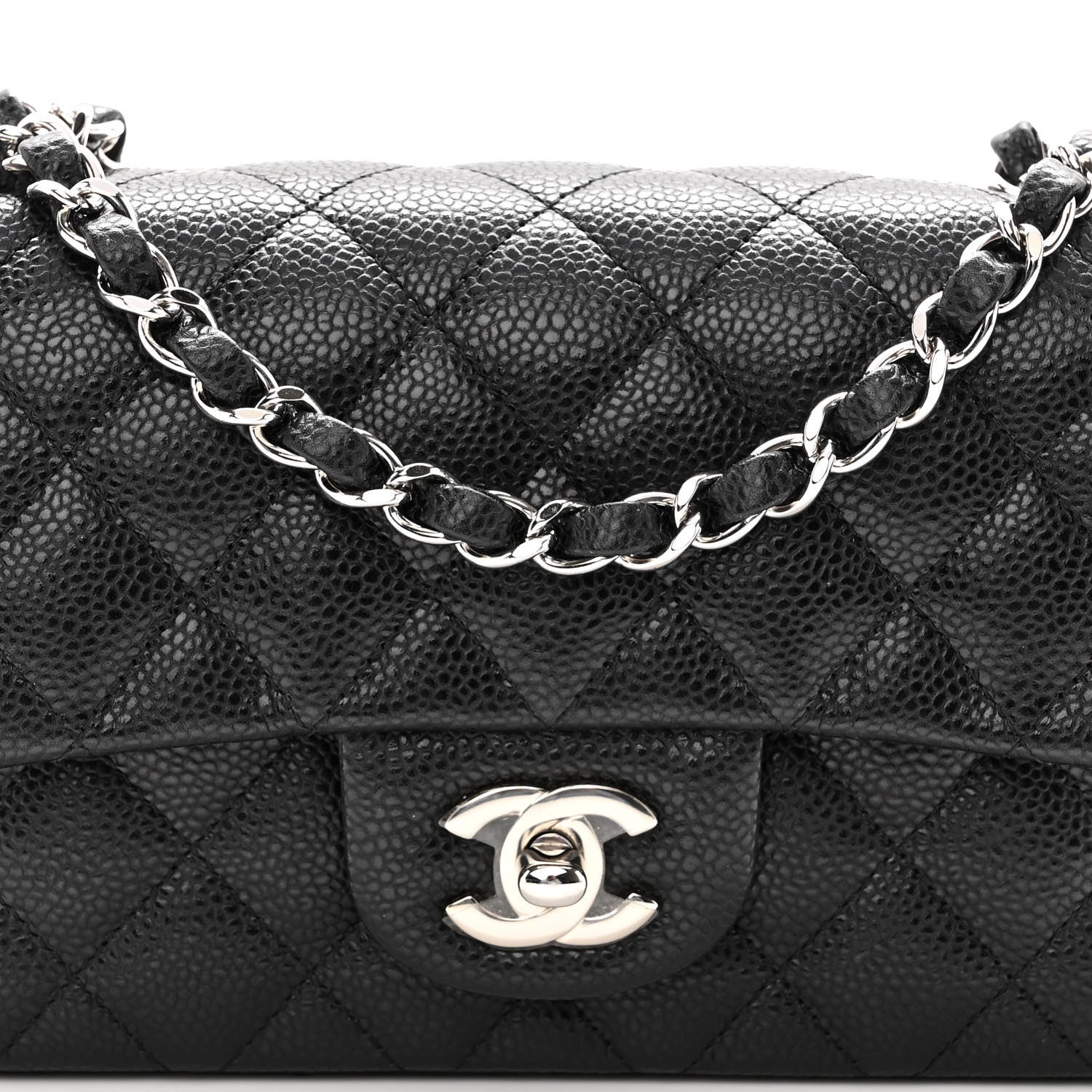 Chanel Caviar Quilted Mini Rectangular Flap Black 8 of 11